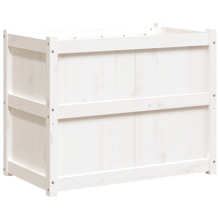 Odlingslåda 90X50X70 Cm Vit Massiv Furu