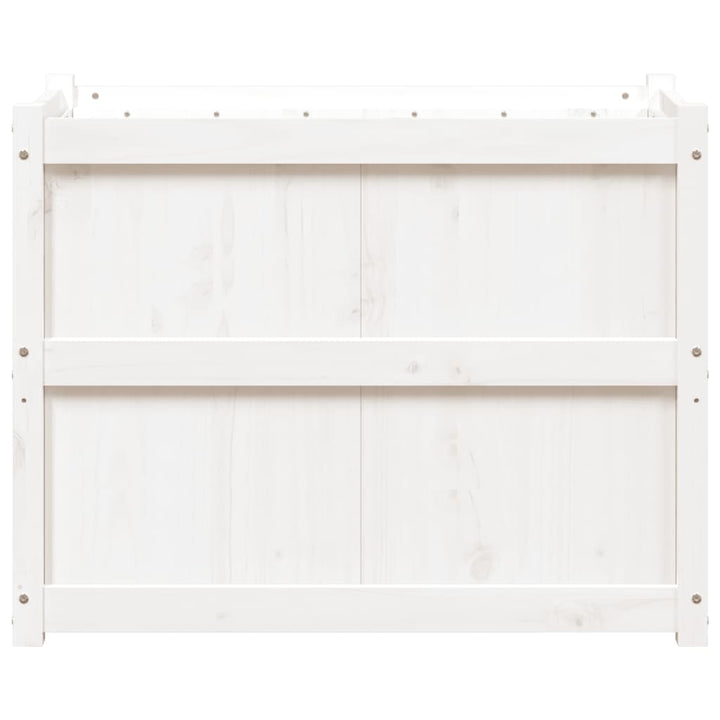 Odlingslåda 90X50X70 Cm Vit Massiv Furu