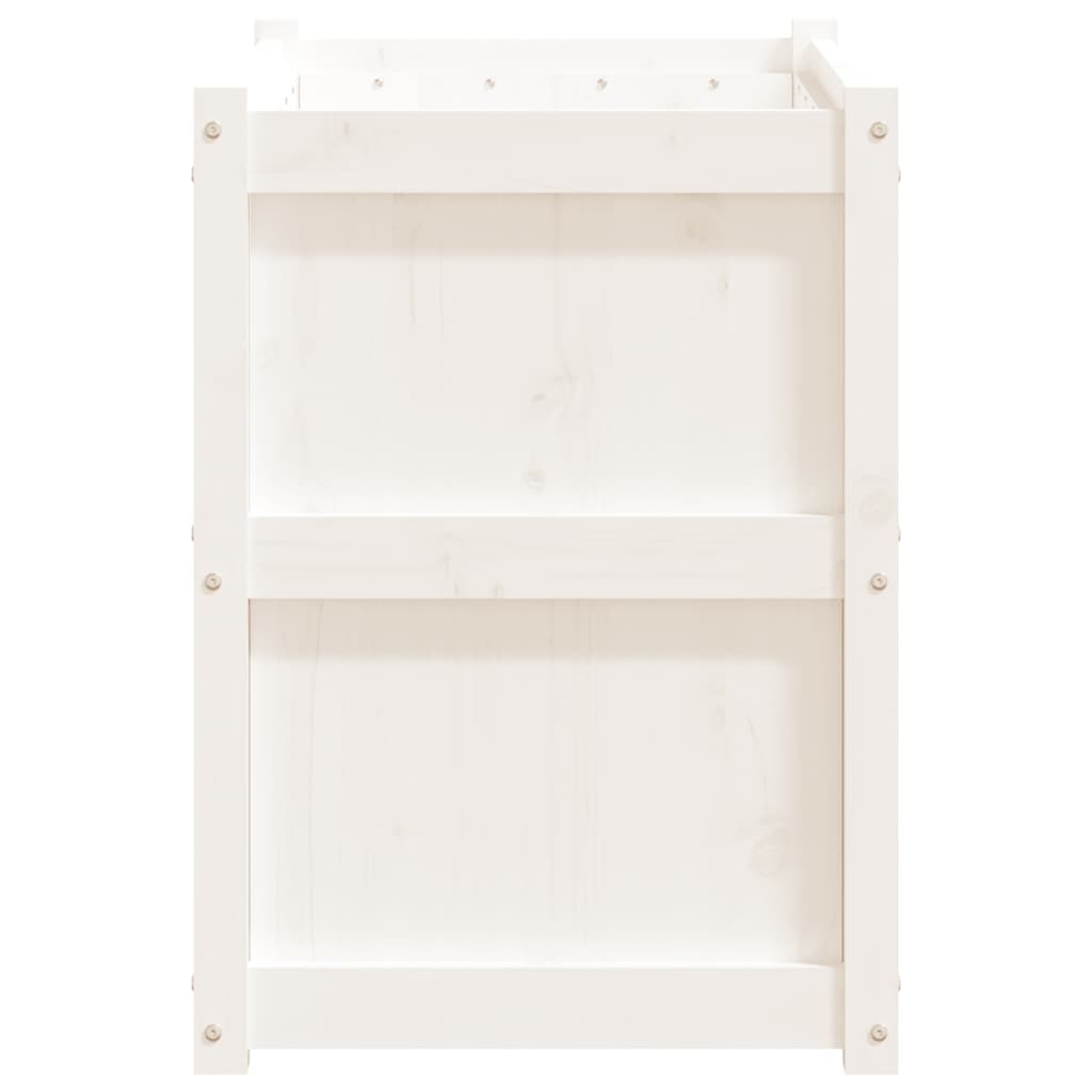 Odlingslåda 90X50X70 Cm Vit Massiv Furu
