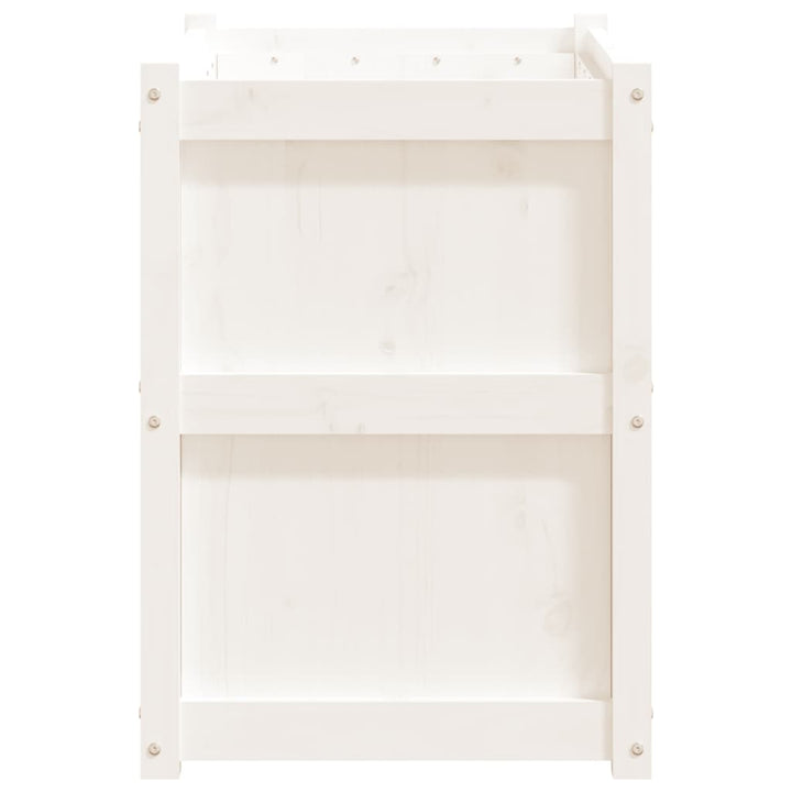 Odlingslåda 90X50X70 Cm Vit Massiv Furu