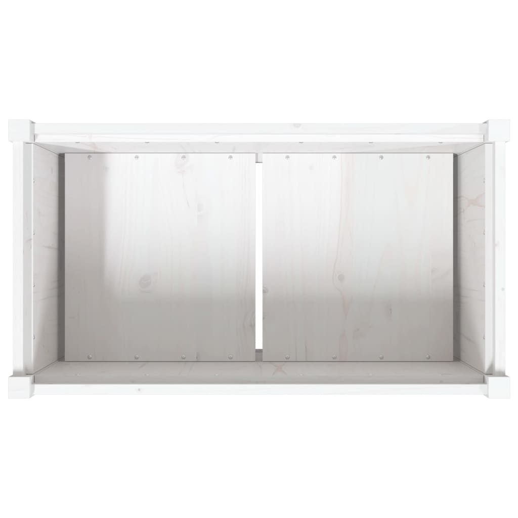 Odlingslåda 90X50X70 Cm Vit Massiv Furu