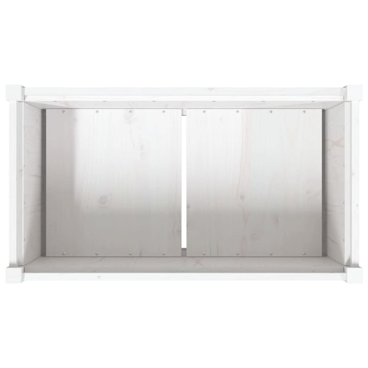 Odlingslåda 90X50X70 Cm Vit Massiv Furu