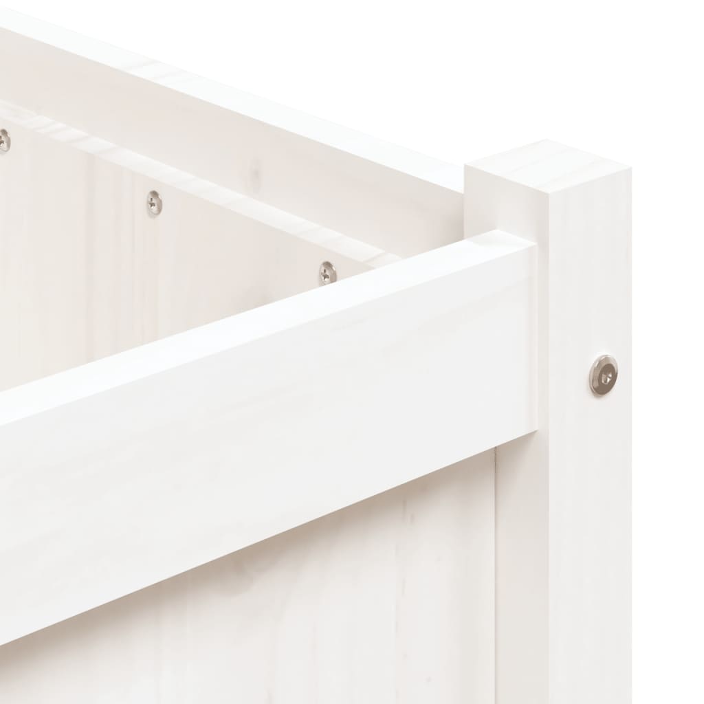 Odlingslåda 90X50X70 Cm Vit Massiv Furu