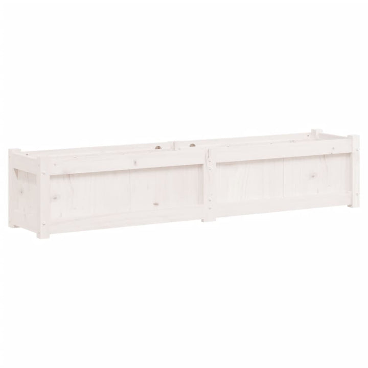 Odlingslåda Vit 150X31X31 Cm Massiv Furu