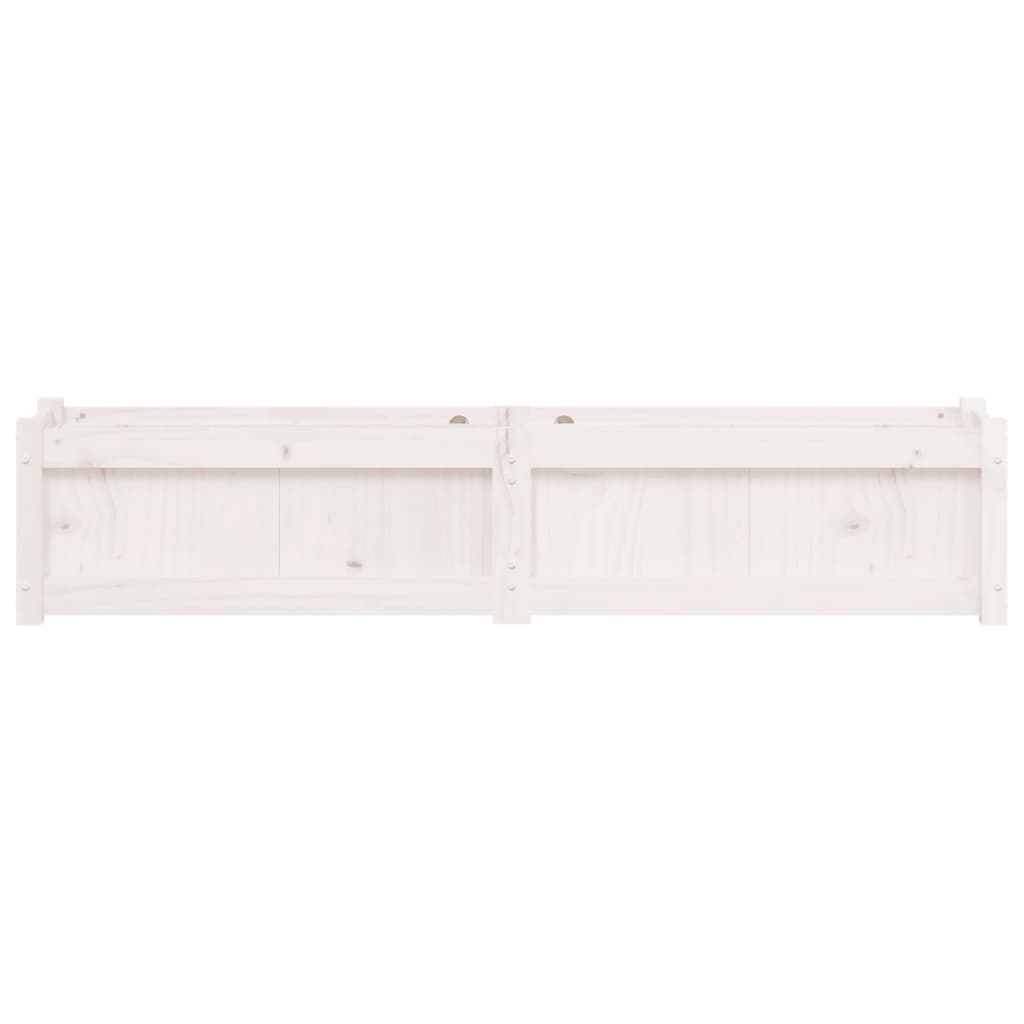 Odlingslåda Vit 150X31X31 Cm Massiv Furu
