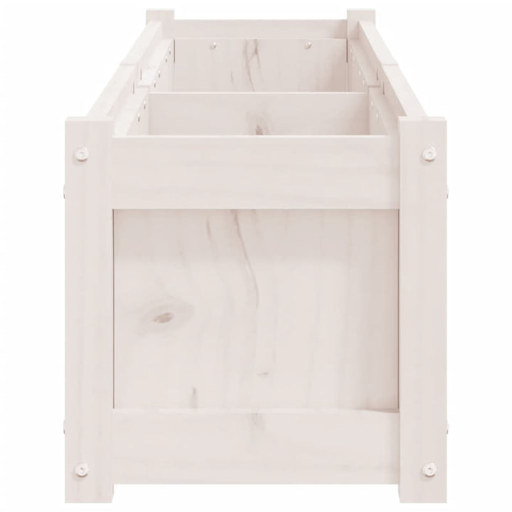 Odlingslåda Vit 150X31X31 Cm Massiv Furu