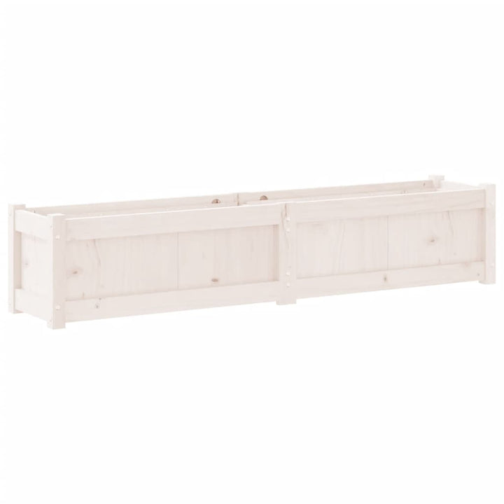 Odlingslåda Vit 150X31X31 Cm Massiv Furu
