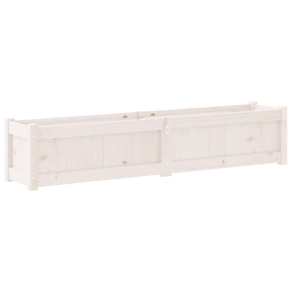 Odlingslåda Vit 150X31X31 Cm Massiv Furu