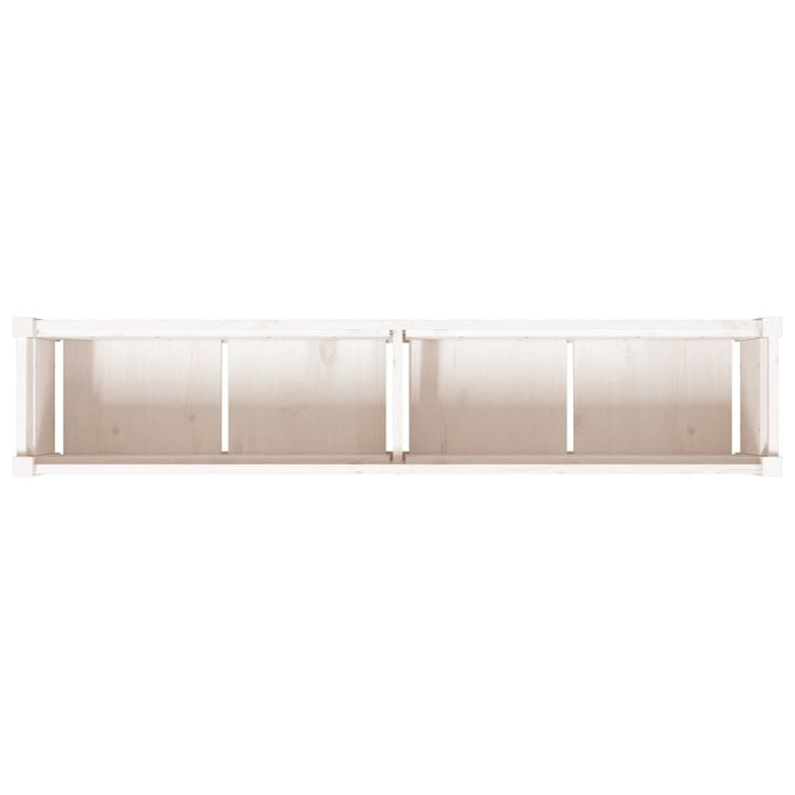 Odlingslåda Vit 150X31X31 Cm Massiv Furu