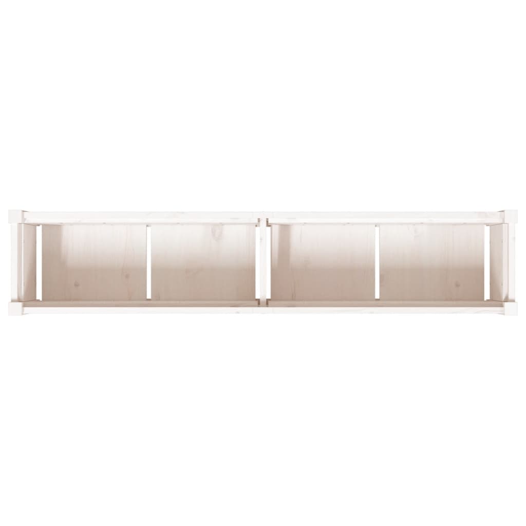 Odlingslåda Vit 150X31X31 Cm Massiv Furu