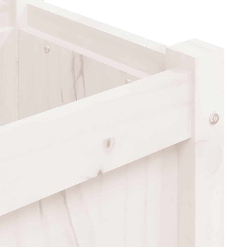 Odlingslåda Vit 150X31X31 Cm Massiv Furu
