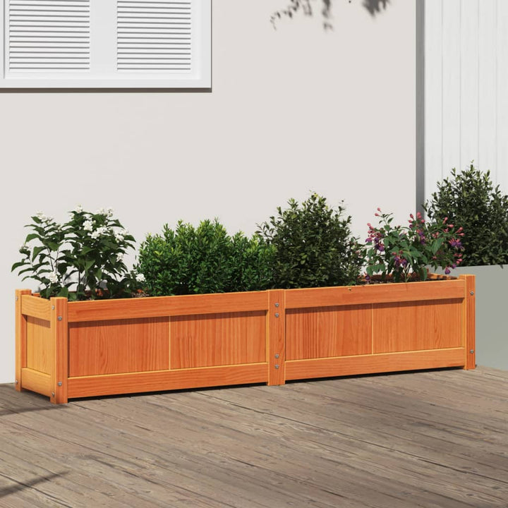 Odlingslåda Vit 150X31X31 Cm Massiv Furu