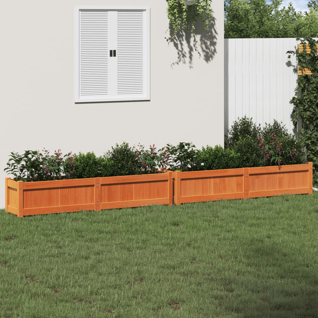 Odlingslåda Vit 150X31X31 Cm Massiv Furu