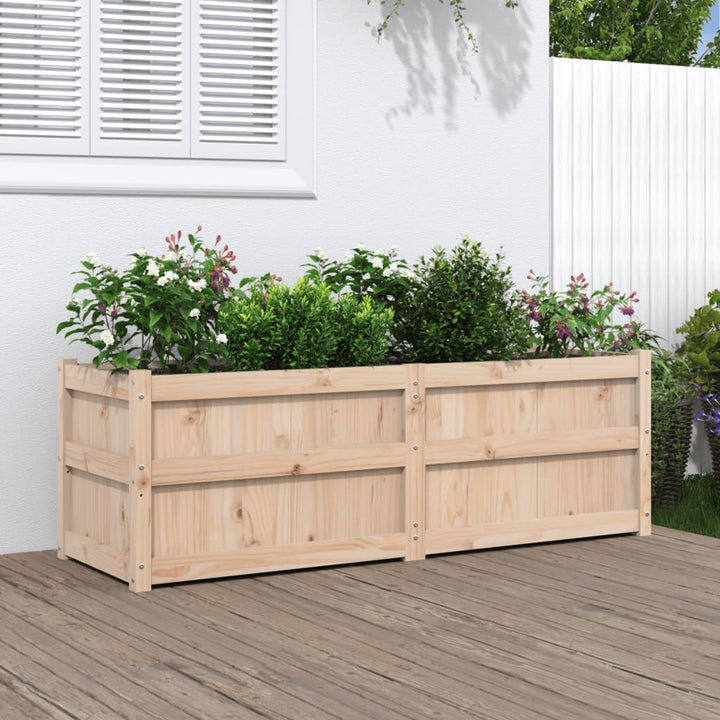 Odlingslåda 150X50X50 Cm Vit Massiv Furu
