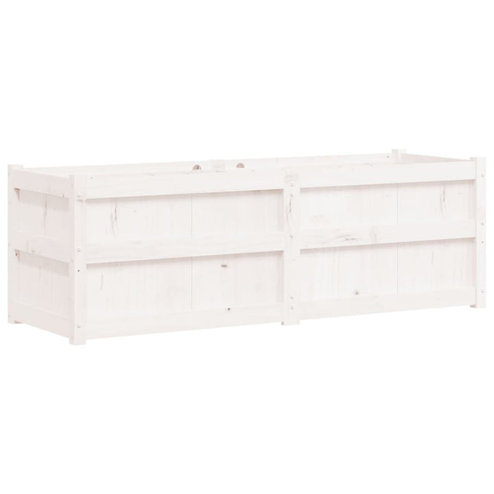 Odlingslåda 150X50X50 Cm Vit Massiv Furu