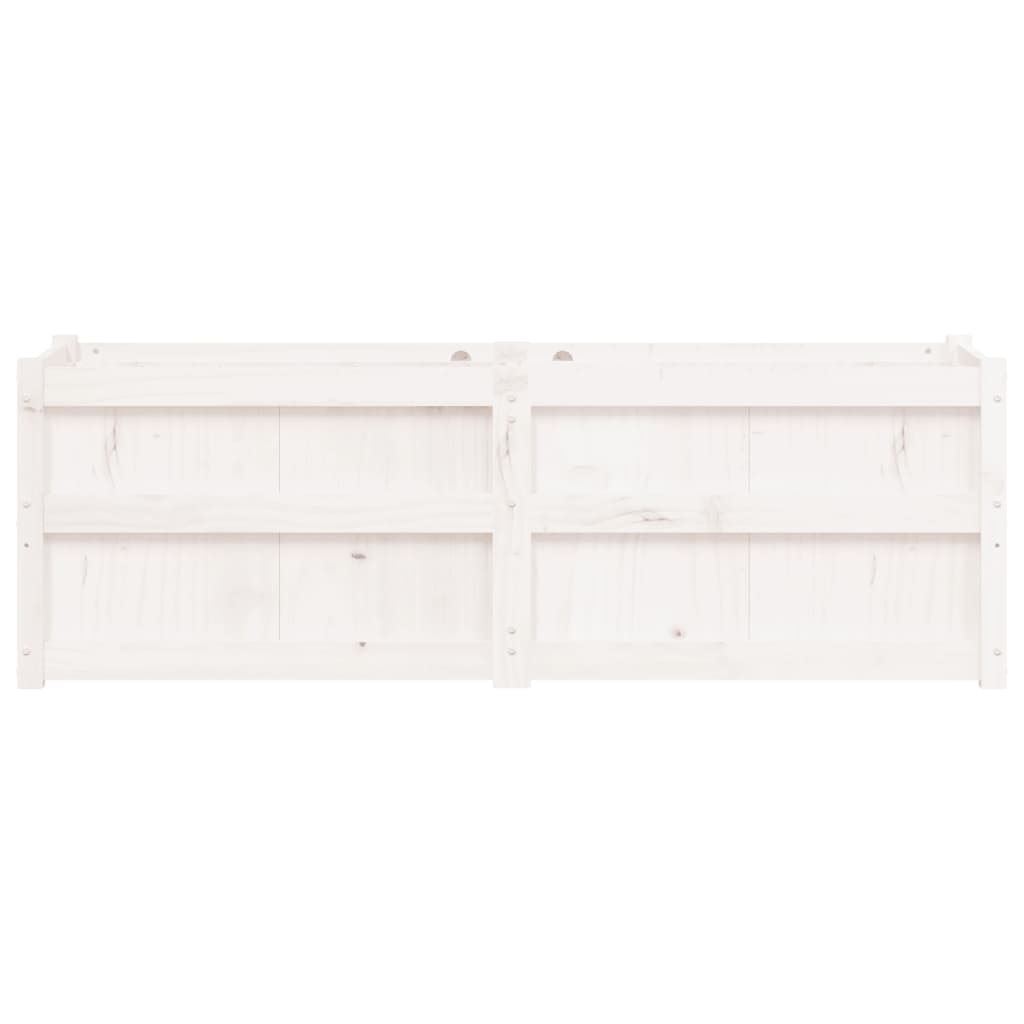 Odlingslåda 150X50X50 Cm Vit Massiv Furu