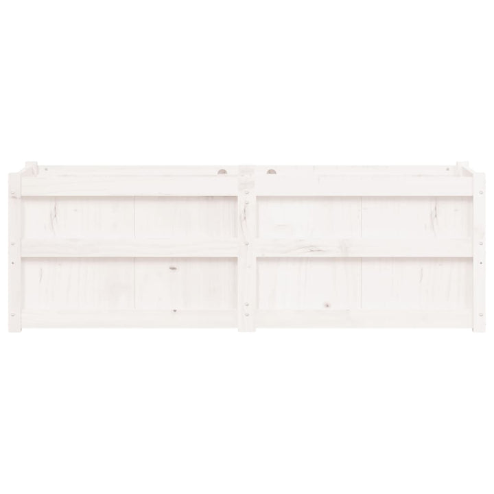 Odlingslåda 150X50X50 Cm Vit Massiv Furu