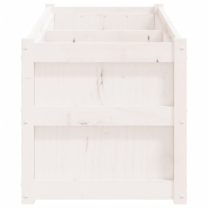 Odlingslåda 150X50X50 Cm Vit Massiv Furu