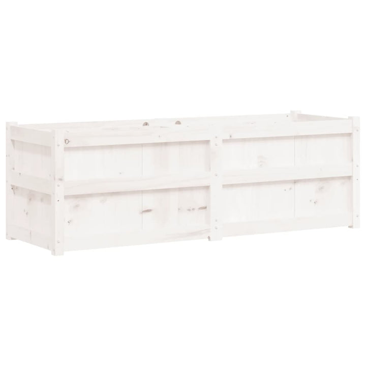Odlingslåda 150X50X50 Cm Vit Massiv Furu