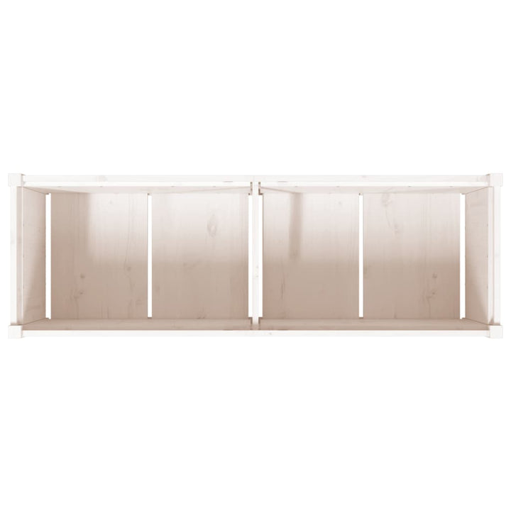 Odlingslåda 150X50X50 Cm Vit Massiv Furu