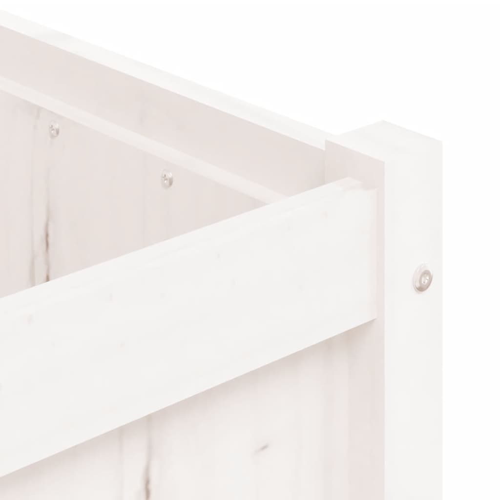 Odlingslåda 150X50X50 Cm Vit Massiv Furu