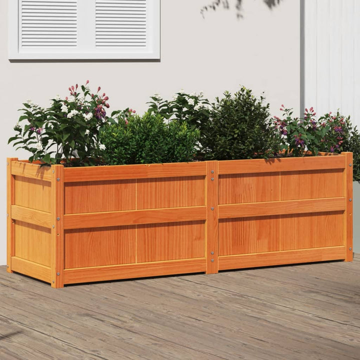 Odlingslåda 150X50X50 Cm Vit Massiv Furu