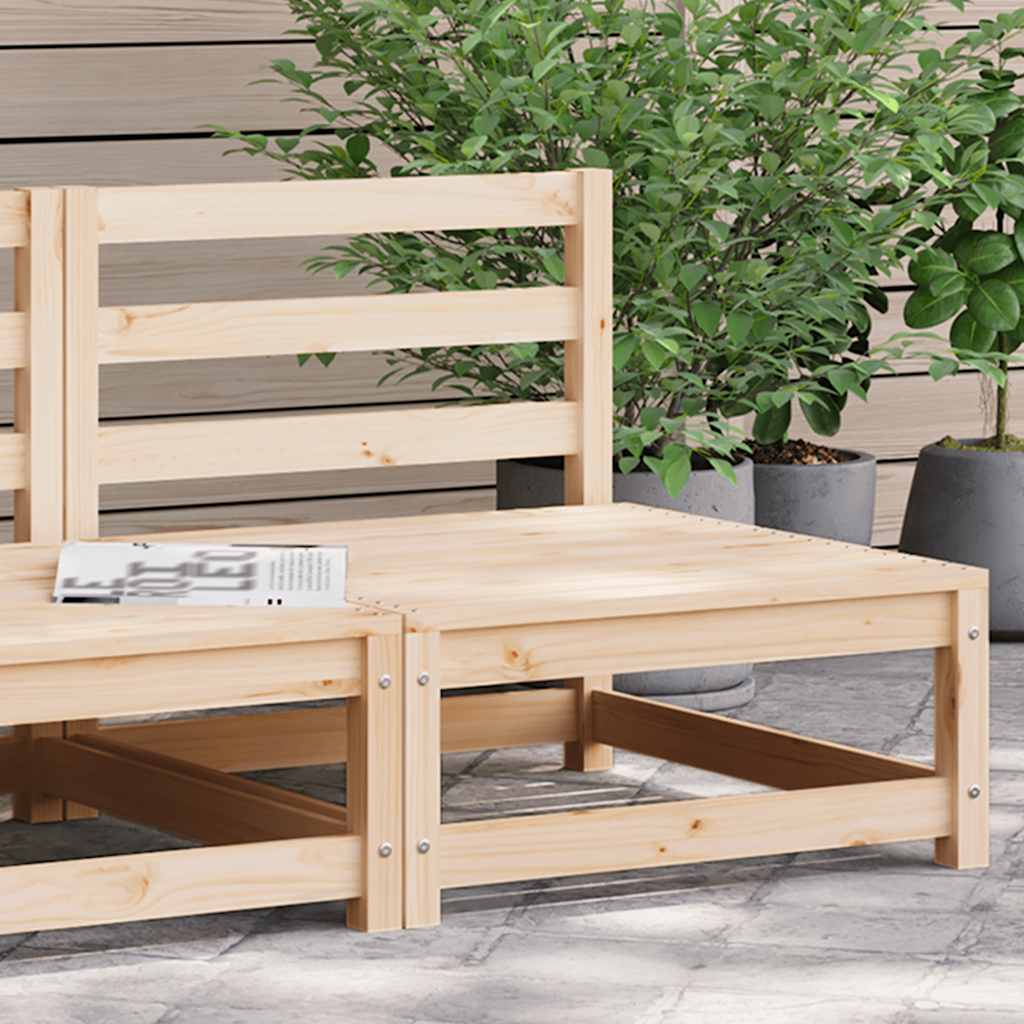 Loungegrupp För Trädgården 2 Delar Massiv Furu