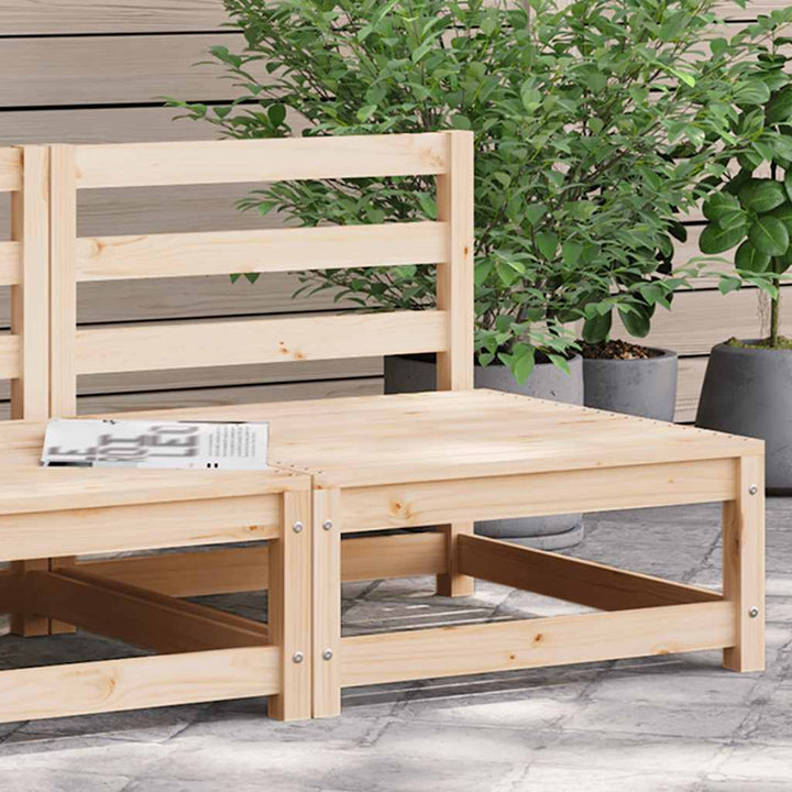 Loungegrupp För Trädgården 2 Delar Massiv Furu