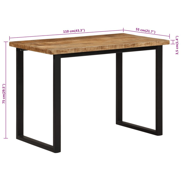 Matbord 110X55X75 Cm Massivt Mangoträ