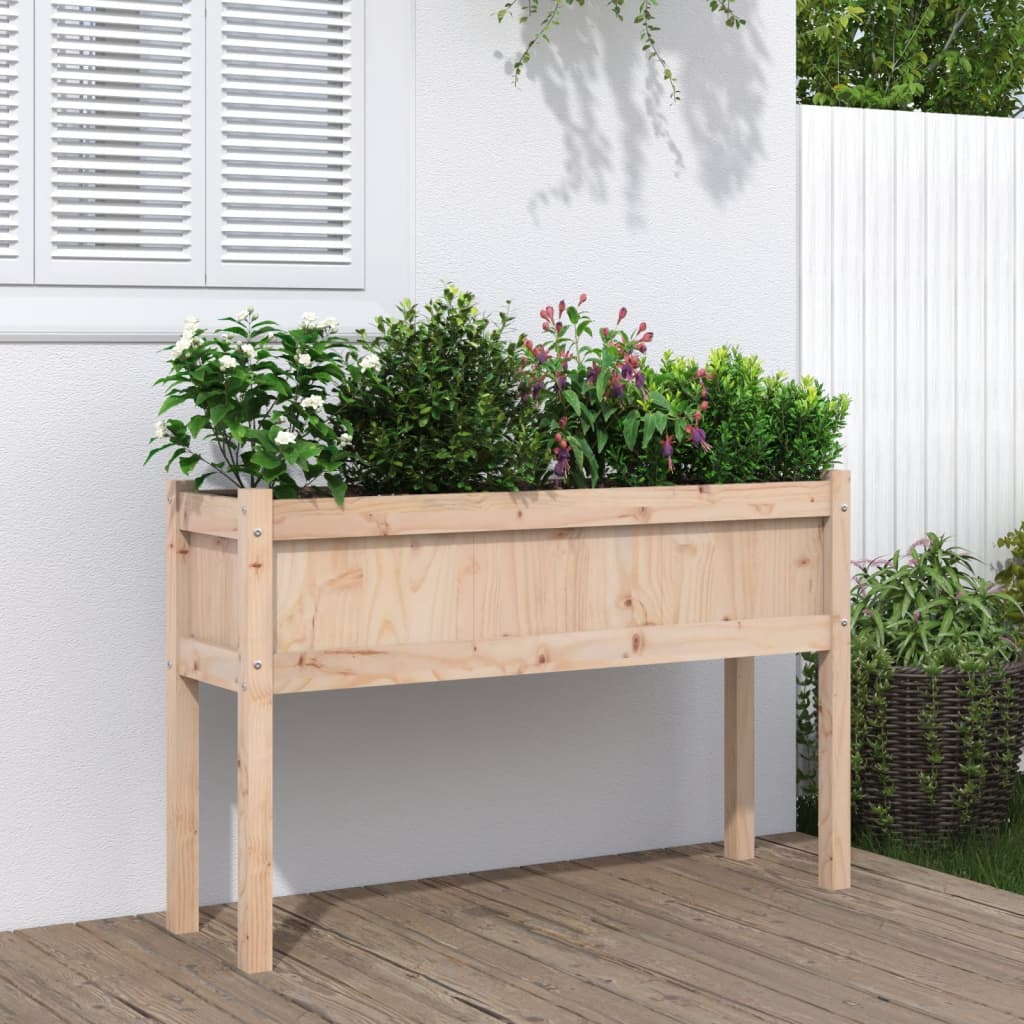 Odlingslåda Med Ben 110X31X70 Cm Impregnerat Furu