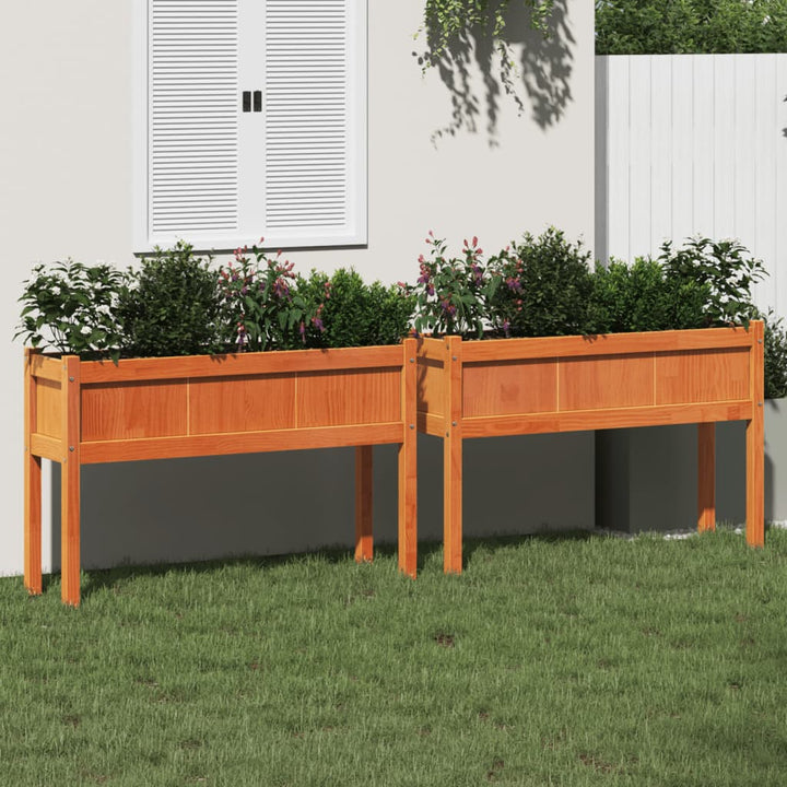 Odlingslåda Med Ben 110X31X70 Cm Impregnerat Furu