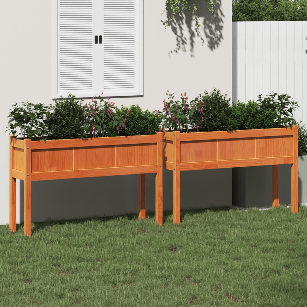 Odlingslåda Med Ben 110X31X70 Cm Impregnerat Furu