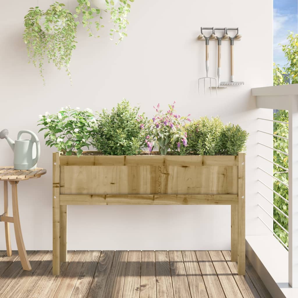 Odlingslåda Med Ben 110X31X70 Cm Impregnerat Furu