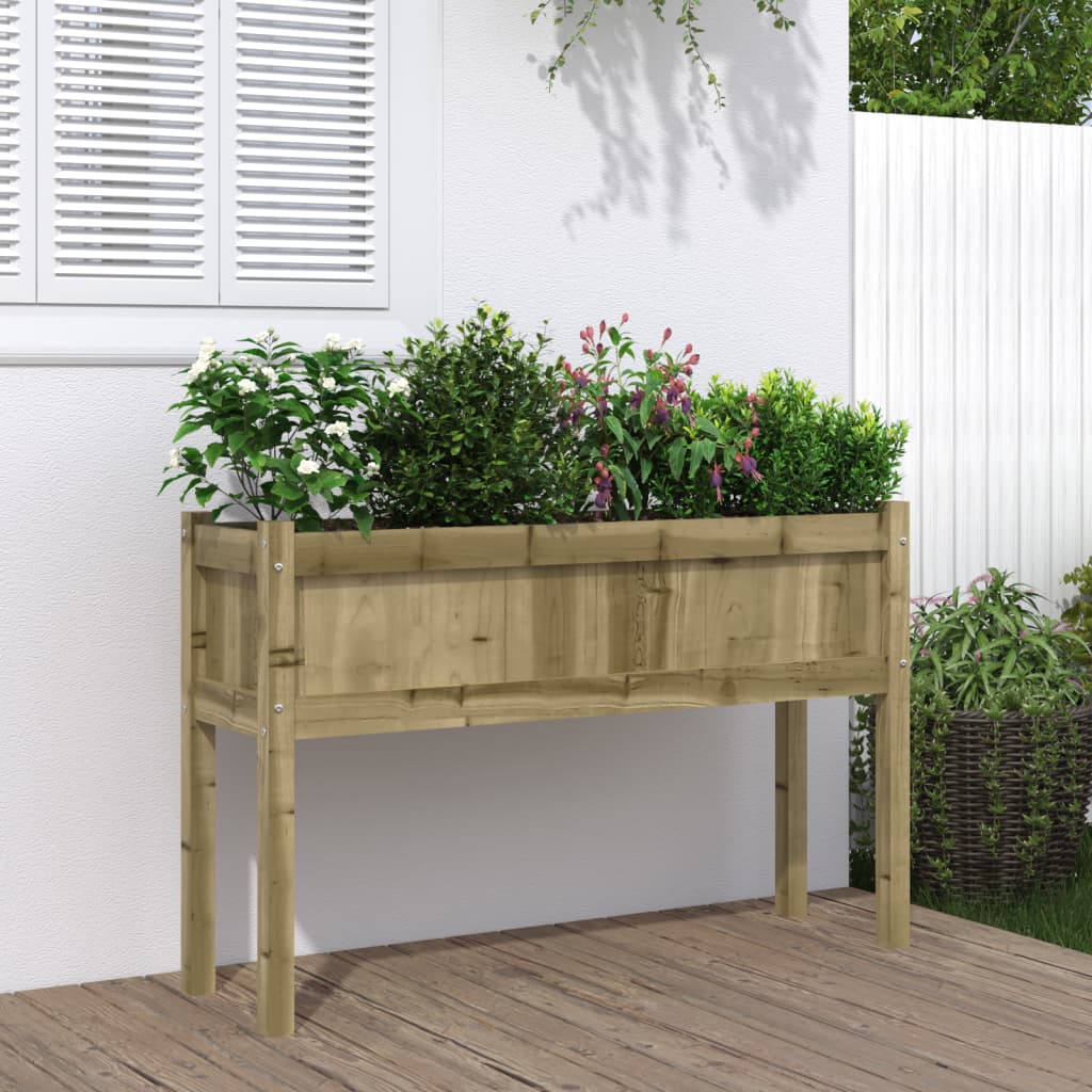 Odlingslåda Med Ben 110X31X70 Cm Impregnerat Furu
