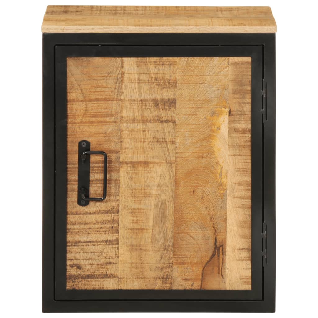Väggmonterat Badrumsskåp 40X30X50 Cm Massivt Mangoträ Och Järn