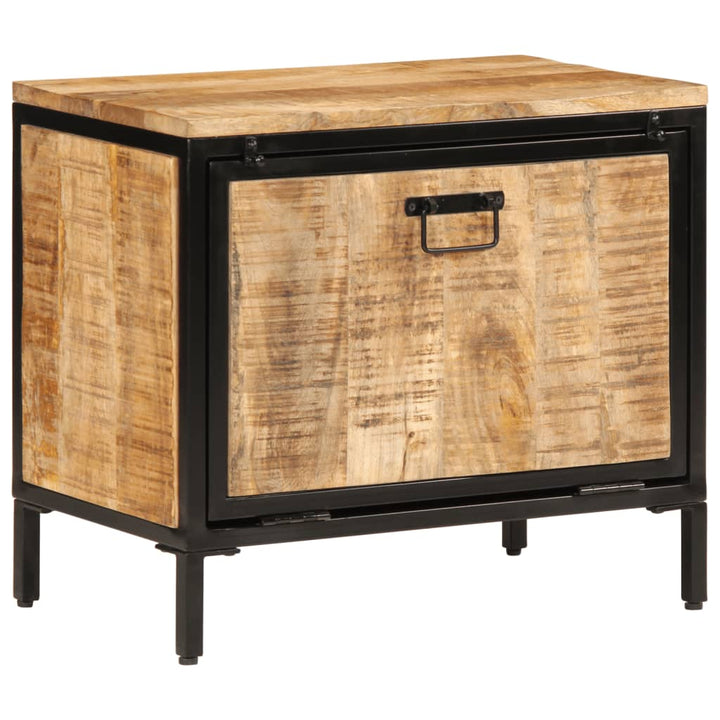 Skoskåp 60X35X53 Cm Massivt Grovt Mangoträ