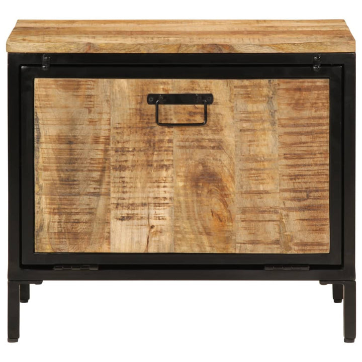 Skoskåp 60X35X53 Cm Massivt Grovt Mangoträ