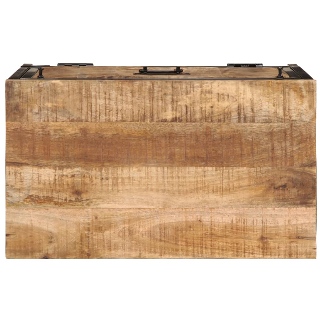 Skoskåp 60X35X53 Cm Massivt Grovt Mangoträ