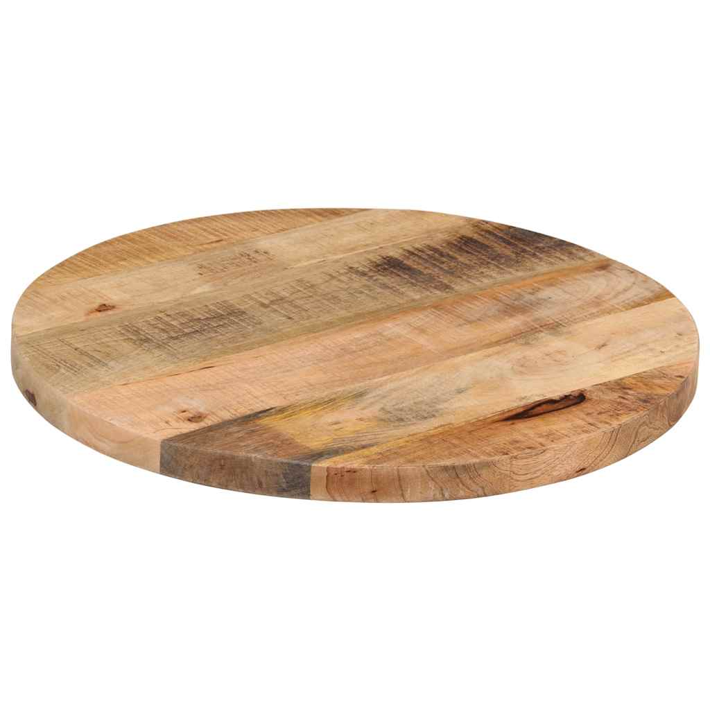Bordsskiva Ø 90X3,8 Cm Rund Massivt Grovt Mangoträ