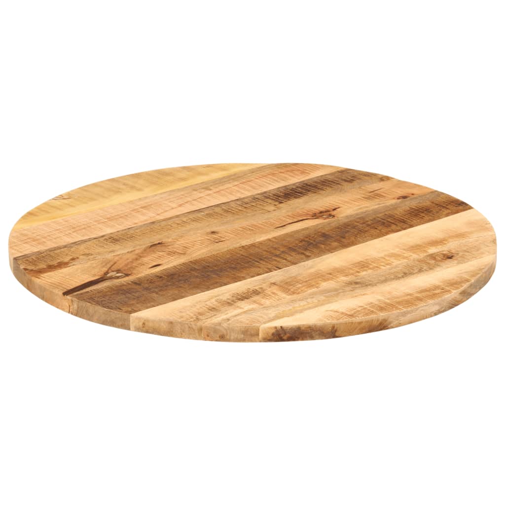 Bordsskiva Ø 90X3,8 Cm Rund Massivt Grovt Mangoträ