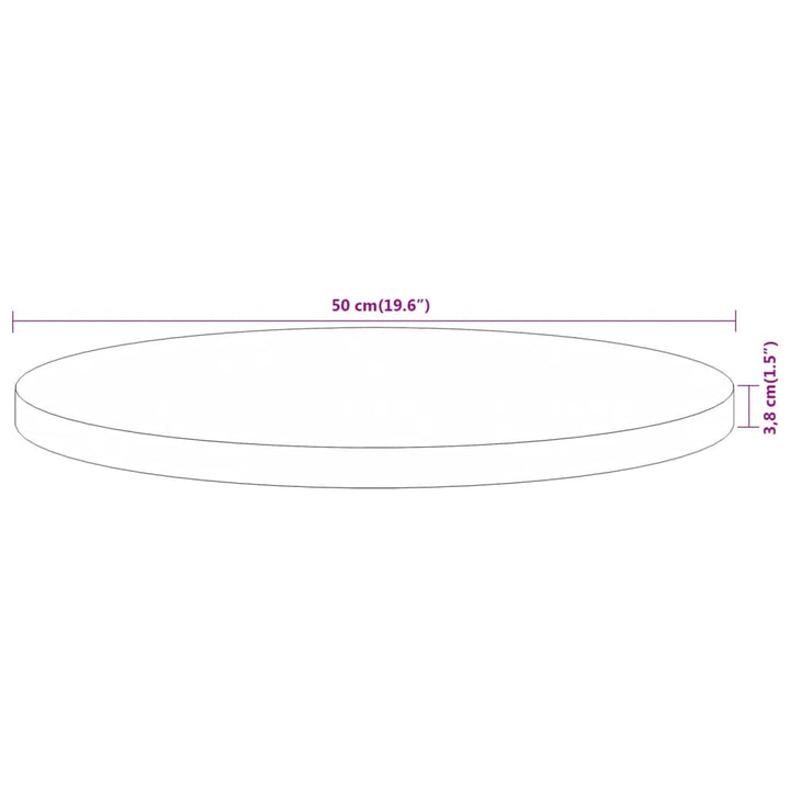 Bordsskiva Ø50X3,8 Cm Rund Massivt Akaciaträ
