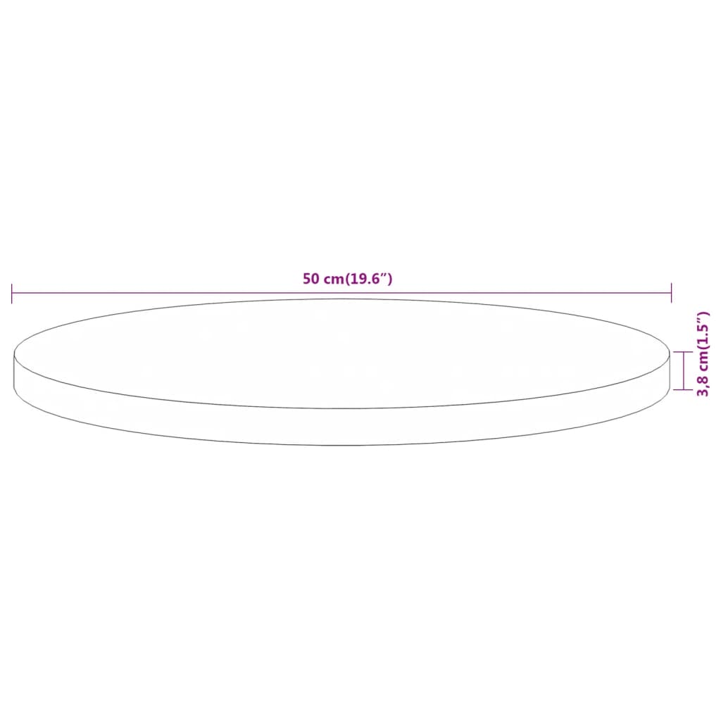 Bordsskiva Ø50X3,8 Cm Rund Massivt Akaciaträ