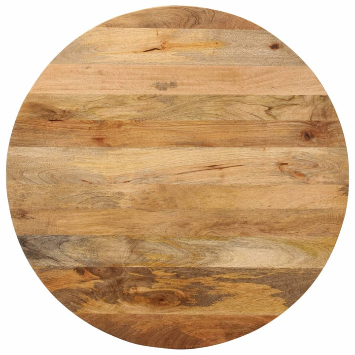 Bordsskiva Ø 90X3,8 Cm Rund Massivt Grovt Mangoträ