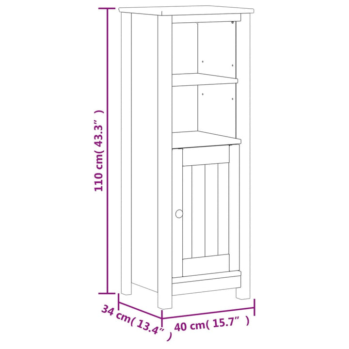 Badrumsskåp Berg Massiv Furu