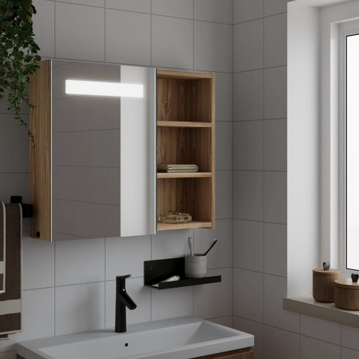 Spegelskåp Och Led-Lampa
