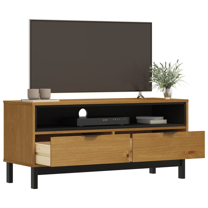 Tv-Bänk Flam 110X40X50 Cm Massiv Furu