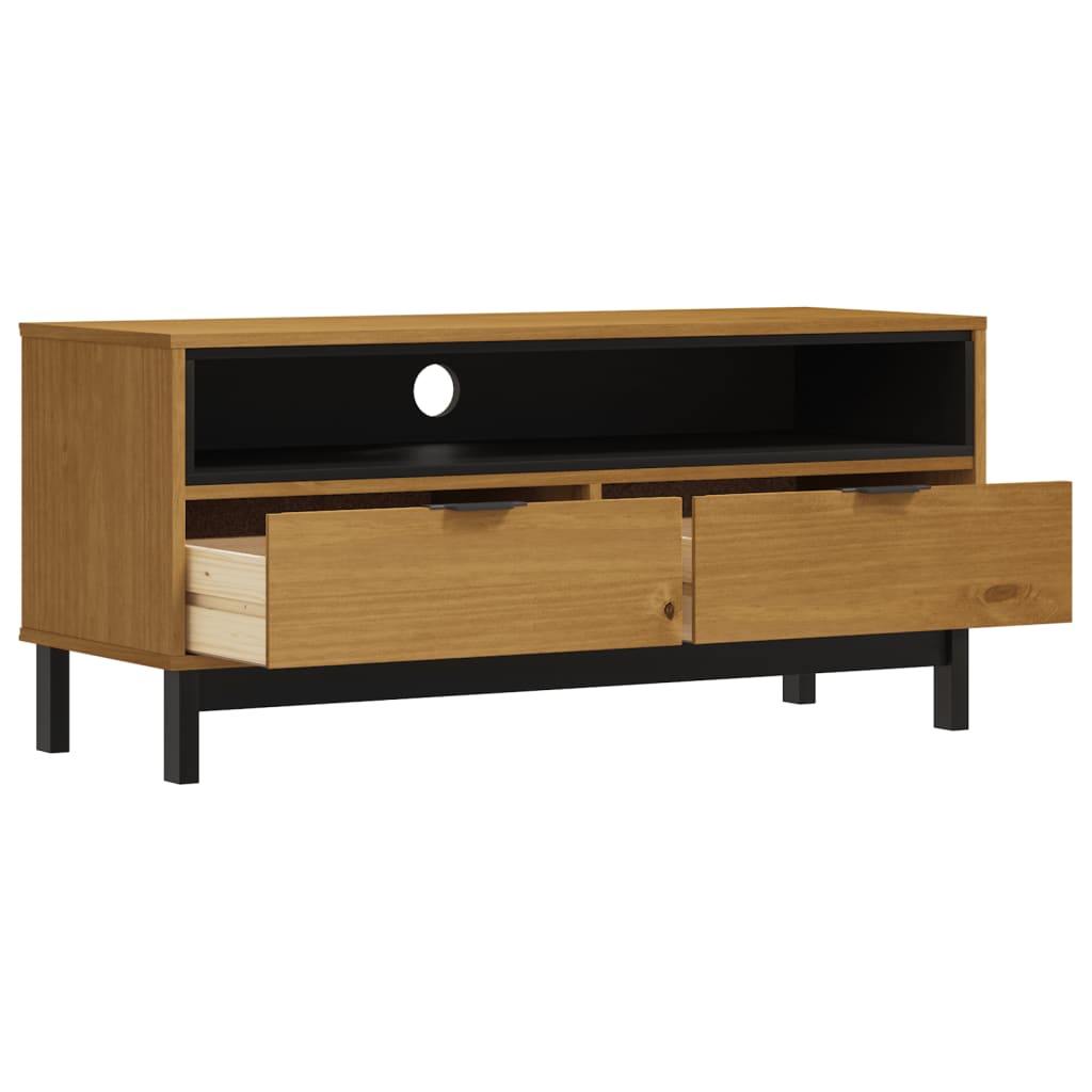 Tv-Bänk Flam 110X40X50 Cm Massiv Furu