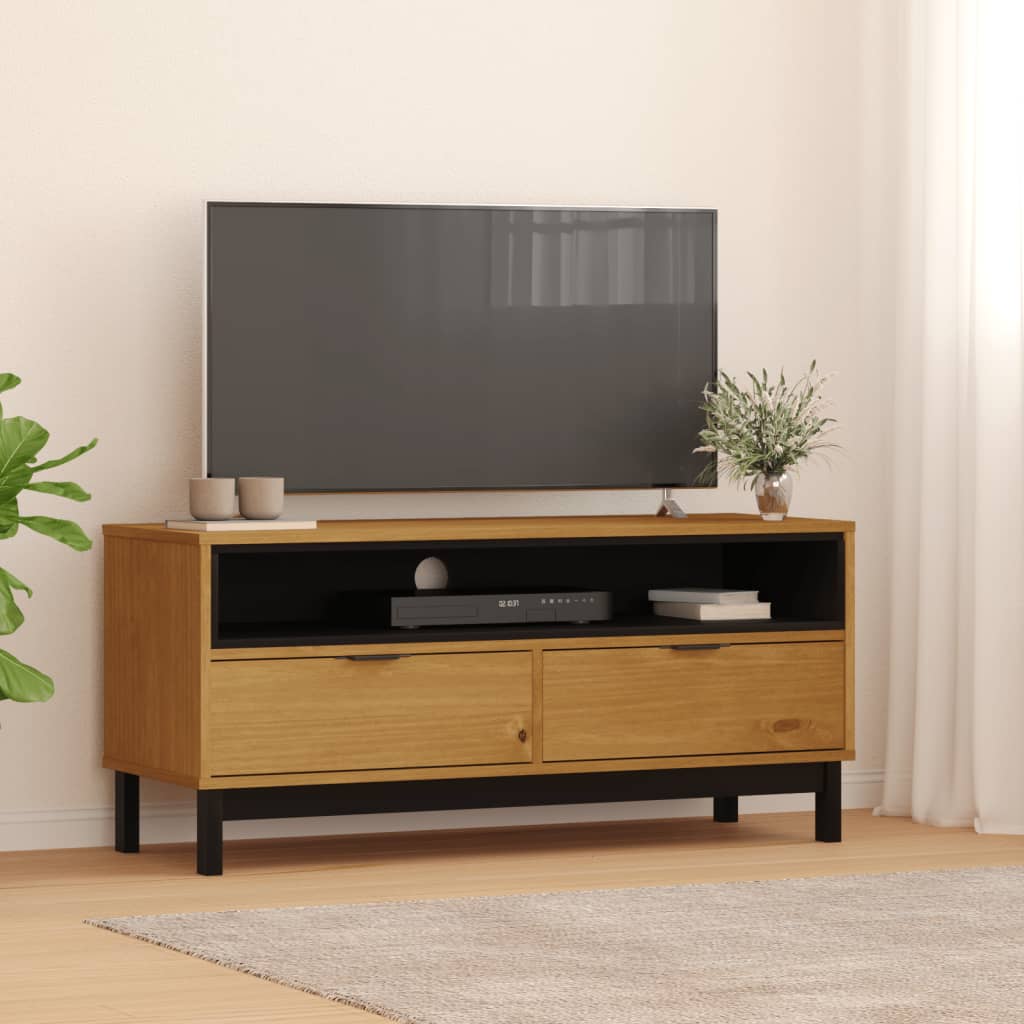 Tv-Bänk Flam 110X40X50 Cm Massiv Furu