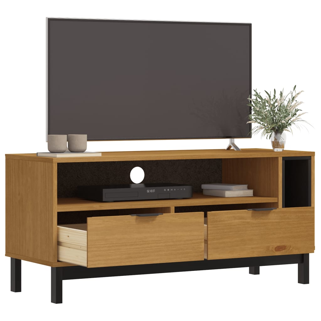Tv-Bänk Flam 110X40X50 Cm Massiv Furu
