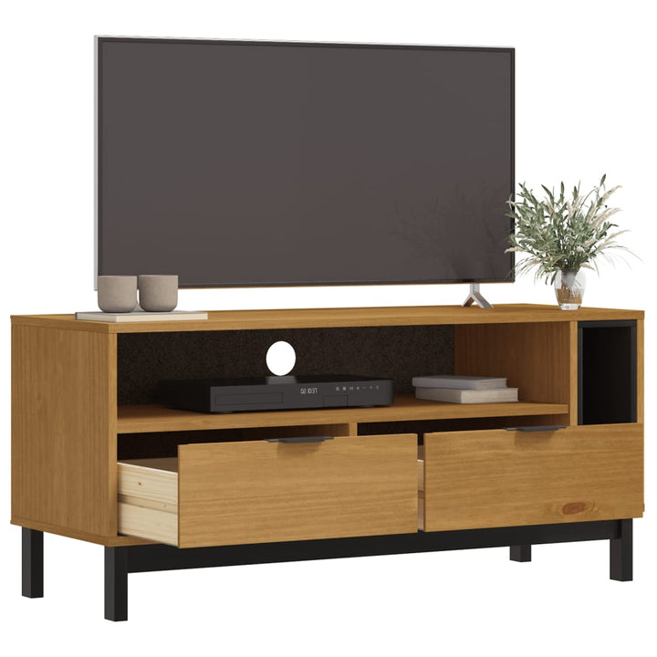 Tv-Bänk Flam 110X40X50 Cm Massiv Furu